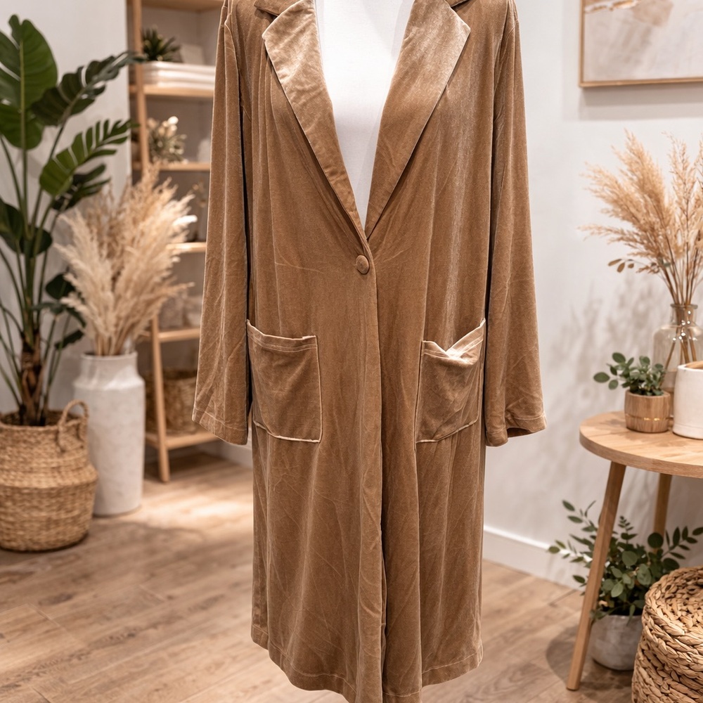 Tan Velvet Duster By Southern Grace